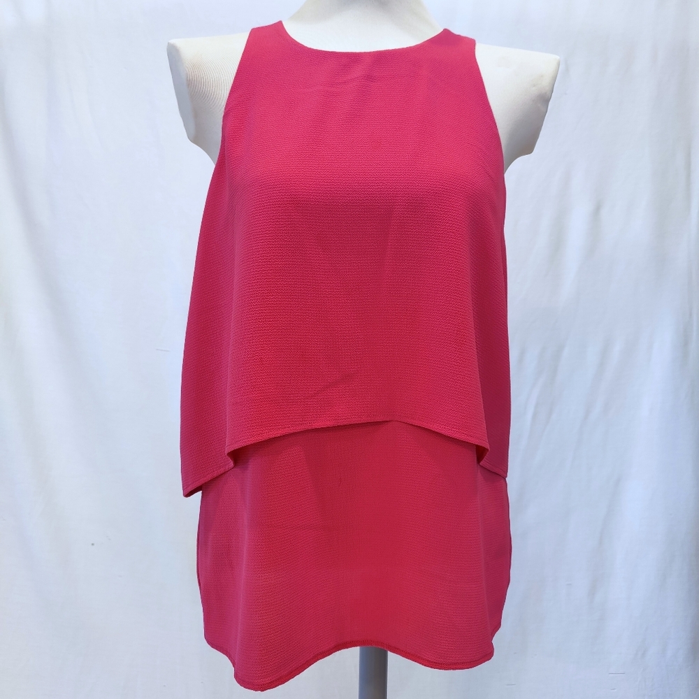 cooper & ella Pink Layered Racerback Blouse